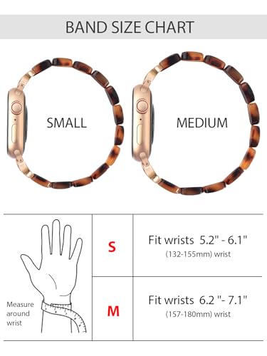 Image of V.R.HOPE Stretchy Resin Apple Watch Band for Series Ultra /10 /9 /8 /7 /SE 38mm 40mm 41mm 42mm Fashion Cute, Lightweight & Flexible, Rectangle Design with iWatch Series 6 /5 /4 /3 /2 /1(Fluorescent White-S)