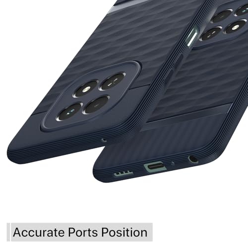 Image of Pikkme Back Cover for Realme C63 5G Camera Protection 3D Hexa Cube Design Silicone Protective Bumper Case (Blue)