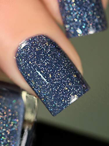 Image of ILNP Better Days - Muted Midnight Blue Holographic Nail Polish