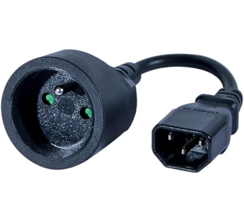 Adaptateur Secteur IEC C14 M - CEE7/5 Femelle