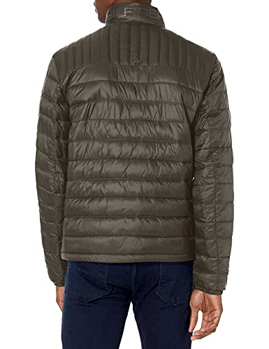 Image of Tommy Hilfiger Mens Embroidered Logo Puffer Jacket