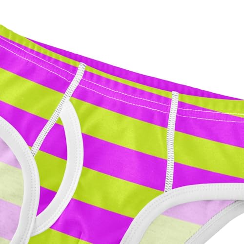 Green Hot Pink Stripe Toddler Boy's Underwear 2T4