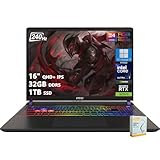 msi Vector 16 HX AI Gaming Laptop | 16" QHD+ IPS 240Hz | Intel Core Ultra 7 255HX | 32GB DDR5 1TB SSD | GeForce RTX 5070 Ti (Up to 992 AI Tops) | RGB Backlit Thunderbolt 5 Win11 Pro w/DLCA Accessory
