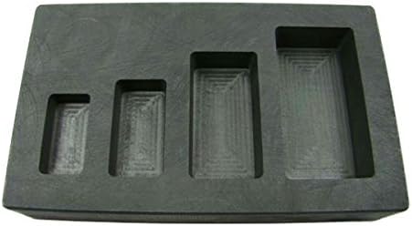 1-2-5-10 oz High Density Graphite Gold Bar Mold 4-Cavities-Silver Copper Scrap