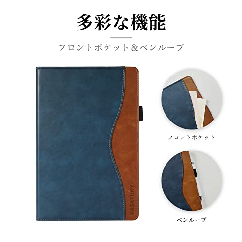 CASAFUNY iPad Mini7 ケース (A17 Pro 2024 モデル、第7世代) iPad mini6 ケース(2021モデル、第6世代) 専用 スマートケース 対応 8.3インチ iPad 第7世代ケース iPad 第6世代ケース オートスリープ対応 ペンシル収納付き 適用機種：iPad Mini A17 Pro 第7世代 2024、Mini 6世代 2021 (青色)