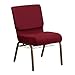 Flash Furniture FD-CH0221-4-GV-3169-BAS-GG Hercules Series 21-Inch Extra Wide Burgundy Church Chair with Gold Vein Frame