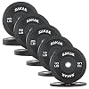 SAKAE Olympic Rubber Bumper Plates, 2-Inch Weight Plate Set with Steel Hub, Ideal for Weightlifting, CrossFit, Strength Training & Home Gym Workout, Available in Single, Pair & Sets, Multiple Sizes