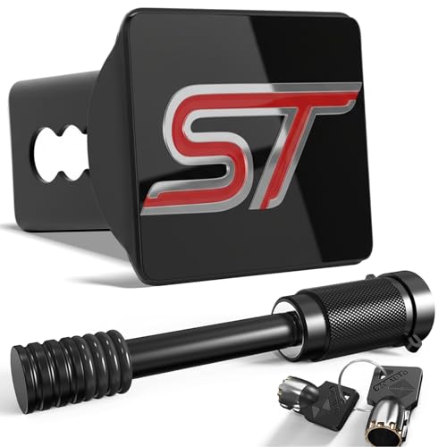 ST Logo Hitch Cover for 2 Inch Receivers(with 5/8-Inch Pin Diameter Trailer Hitch Lock)