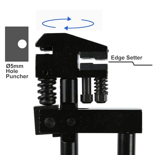 FreeTec 2 in 1 Ø5 mm Absetzzange Karosserie, 290mm Loch und Absetzzange, Karosserie Absetzzange Abkantzange, Lochzange Blech Blechzange Blechlocher Falzzange zum Lochen und Falzen für Auto Reparatur