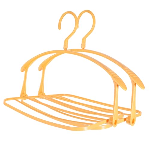 SOLUSTRE 2Pcs Non Slip Plastic Clothes Hangers Space Saving Suit Hangers for Dresses and T Shirts Portable and Lightweight Design for Travel Dormitory and Home Use