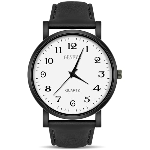 OFFCUP Orologio da Uomini, Orologio Al Quarzo Analogico, Polso per Uomini Analogico Al Quarzo Classico Business Casual, Regali per Gli Uomo (Cinturino Nero)