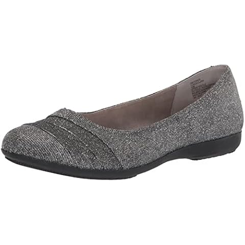 CLIFFS BY WHITE MOUNTAIN Women's Clara Ballet Flat, Pewter/Glitter/Fabric, 9 UK Cover