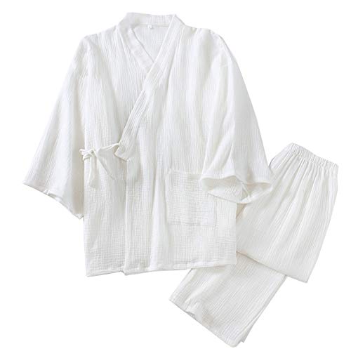 Kimono japonés de noche relax en casa bata pijama casual hombre