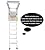 HQHAOTWU Attic Ladder Attic Pull Down Ceiling Ladder Access Stairs Folding Loft Ladder Stairs 13 Steps 10.5 Feet Height with 660LB Loading Capacity Pure White Carbon Steel Attic Stairs 31.5 x 35.4 in