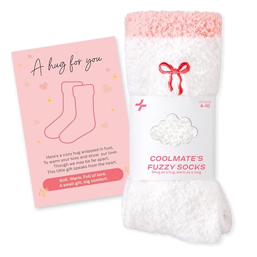 Image of COOLMATE Fuzzy Socks for Women Gift Box - Cozy Soft Cloud Socks for Spa Home, Mother's Day Gifts for Mom Grandma