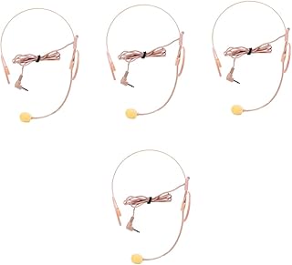 Milisten 4pcs Headset Small Megaphone Small Amplifier Wired Headphone Wireless Mic Singing Microphone Flexible Wired Headset Mic Abs Durable Headset Mic Flexible Wired Head Microphone Ear