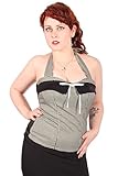 Zierschleifchen SugarShock Retro Gingham Rockabilly pin up Karo Corsage Neckholder TOP mit Pads