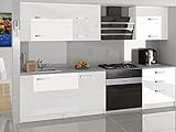 cucina lineare 3 metri con isola  Loft  Cucina Componibile Lineare Componibile L 180 cm 6 pz  Piano di Lavoro Incluso  Set di mobili con Finitura Lucida
