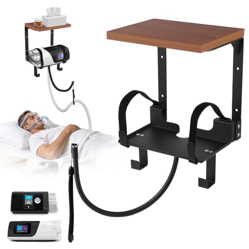 2-Tier Wall Mount CPAP Organizer CPAP Hose Holder Adjustable Hose & Mask Hanger Bedside Storage Shelf Fits ResMed AirSense 11 Space-Saving & Easy Mounting