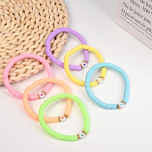 Image of JIASHUYEYE Party Favors for Kids Ages 8-12, Colorful Preppy Friendship Bracelet Set for Girls, Birthday Goodie Bags and Classroom Prizes