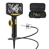 Two-Way Articulating Borescope, 5" IPS Screen Endoscope with Articulated Snake Camera, IP67 Waterpro
