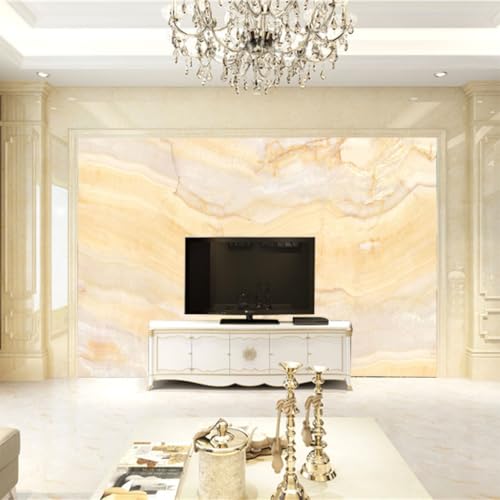 Papier peint panoramique effet marbre 3D 274x254cm pour salon - 3