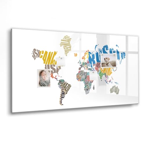 Tableau en verre magnétique mural pour effacer sans laisser de traces