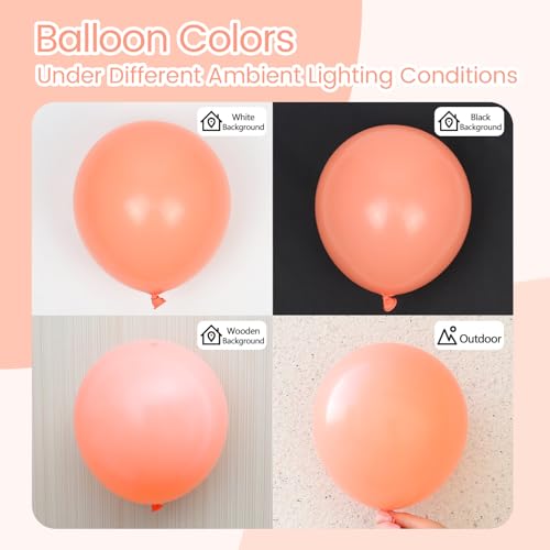 Image of Peach Balloons 12 inch, Peach Latex 50pcs Party Balloons | Baby Shower, Bridal Shower, Wedding, Birthday Party Decorations