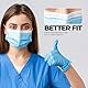 B-well OXYGEN Masken Medizinisch Mundschutzmasken OP Masken 3-lagig Mundschutz Gesichtsmaske Einwegmaske (Blau 50 stück)