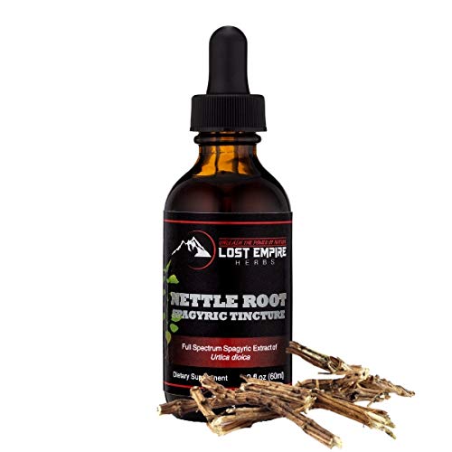 Nettle Root Extract- Spagyric Tincture (2 fl.oz) - All Natural Potent Hormone Support for Men- Wild-Crafted from The Coast of Oregon and Washington - Gluten Free, Paleo and Vegan Friendly