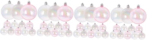 VOSAREA 48 piezas de bolas coloridas decorativas para tartas, adornos de burbujas, accesorios para el hogar, bolas de plástico transparente,