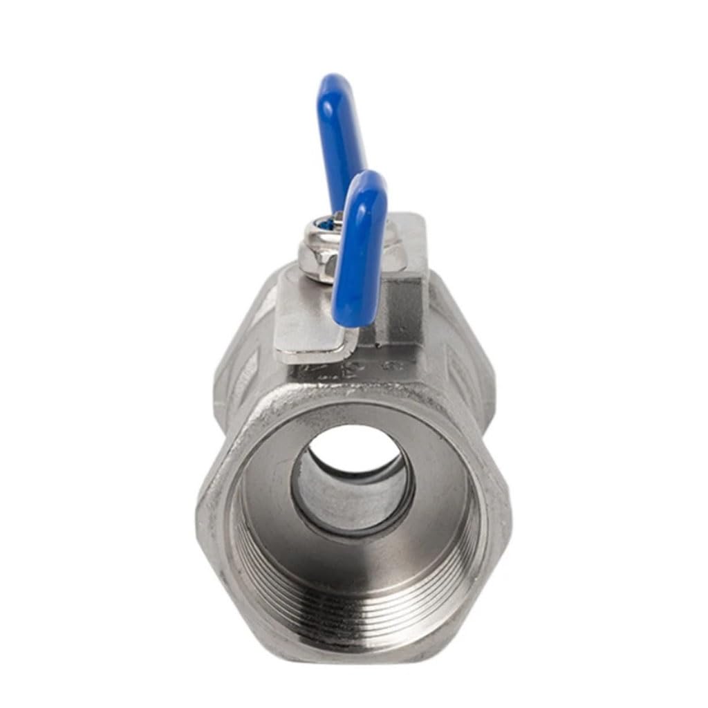 Valvola a sfera in acciaio inox 304 con manico, valvola monoblocco filettata femmina da 3/8", 1/2", 3/4", 1", raccordo idraulico DN20 ad alte prestazioni
