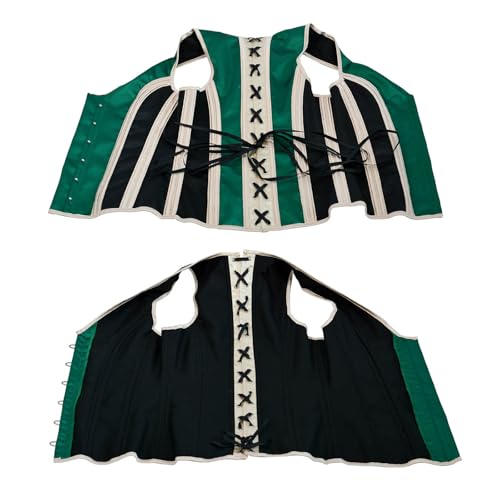 Cambkatl Men's Satin Corset Vest Vintage Colorblock Lace Up Back Shaping Tops Formal Slim Fit Wedding Waistcoat4