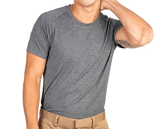 Mr. Davis Men's Bamboo Viscose Traditional Cut Crew Neck Undershirt - Stylish Crew Neck Undershirts for a
