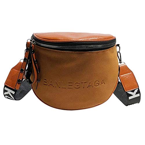 Sac à épaule fashion au design selle en demi-cercle et finitions cuir PU haut de gamme