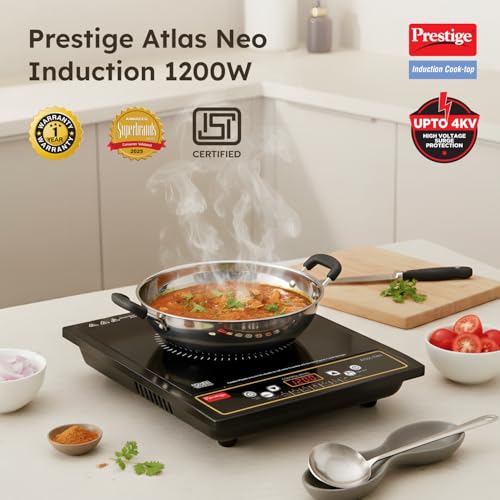 Prestige Atlas Neo 1200W Induction Cooktop (Black, Indian Menu Option) - Image 2
