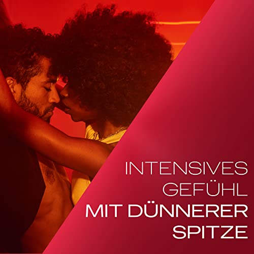 Durex Gefühlsecht Ultra Kondome – 20% dünnere Kondom-Spitze, befeuchtet, transparent, angenehmer Geruch – 10er Pack (1 x 10 Stück)