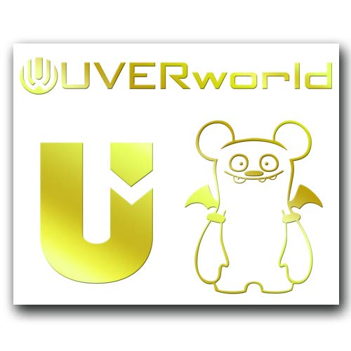Amazon.co.jp: 絵柄だけ残る ステッカー S 「UVERworld#2」 金