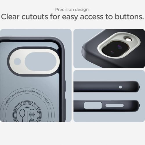 Image of Spigen Nano Pop MagFit Back Cover Case for Pixel 9a, Pixelsnap Compatible, Bold Two-Tone Design - TPU | Black Sesame