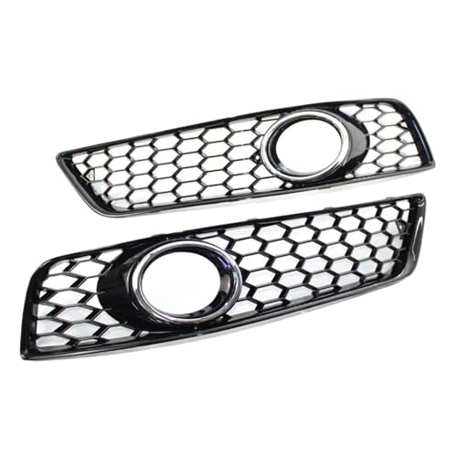 Rejilla de luz antiniebla delantera para Audi A3 8P 2009-2013, par de cubiertas nido de abeja plata