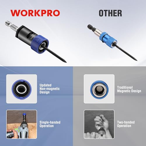 WORKPRO Drywall Screw Setter/Extractor Impact Bit Holder - image 4