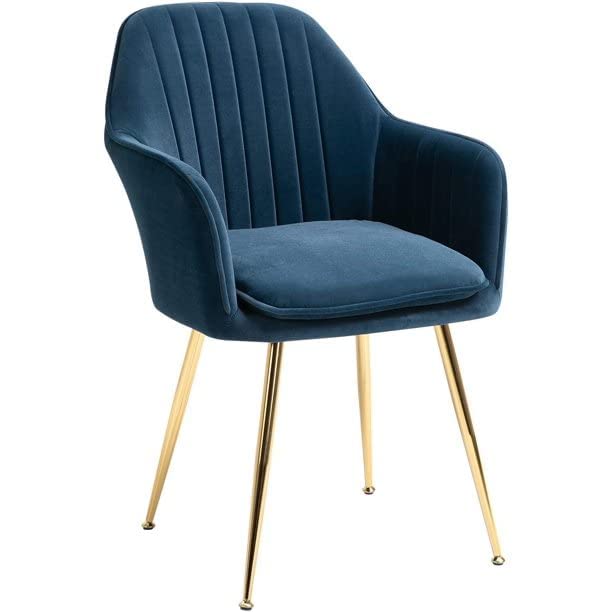 CHAIR KING Modern Living Dining Room Accent Arm Chairs, Velvet Mid