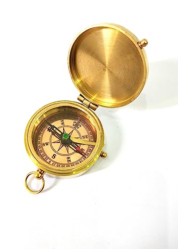 Brújula de latón grabada personalizada miniatura 2