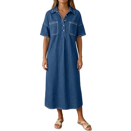 Jeans surdimensionné et robe portefeuille élégante ligne A pour femme