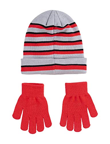 Nike Boy`s Futura Foldover Beanie And Gloves 2 Piece Set (Racer Pink(9A2843-A4F)/Grey, 8-20) #TOP1
