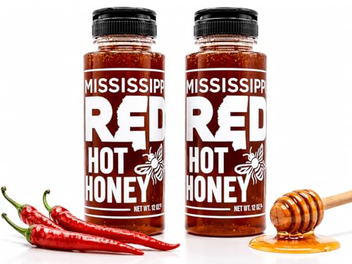 Miel Mississippi Red Hot 2 Pack 12 oz Botellas miniatura 1