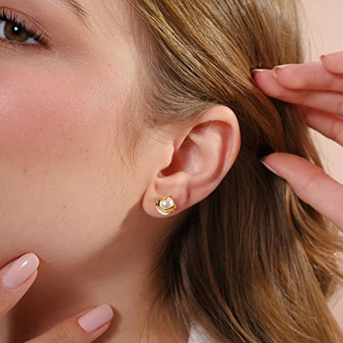 Conjunto De Perola Banhada A Ouro 18k