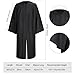 Hillban 5 Pcs Halloween Judge Costume Accessory Judge Robe False Collar Wooden Gavel Wig and Glasses for Halloween Cosplay(Adult Size)