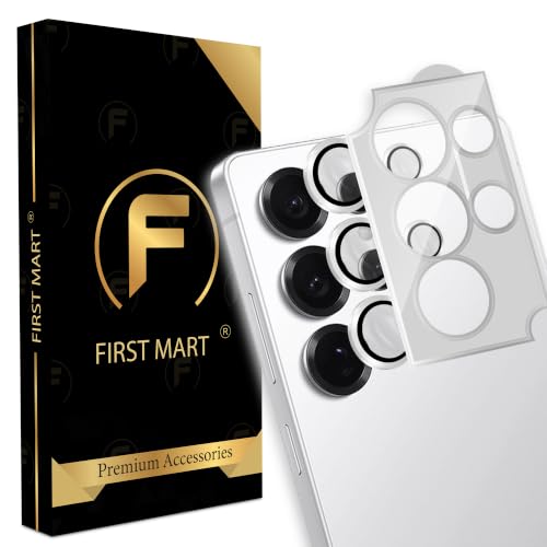 Image of FIRST MART Camera Lens Protector for Samsung Galaxy S25 Ultra | Silver AR+AF Camera Rings with Auto-Align Frame, 9H Tempered Glass, Scratch Resistant, Case-Friendly | Pack of 1