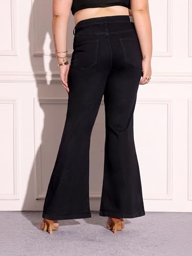 Image of Miss Chase A+ Women's Bootcut High Rise Regular Length Stretchable Denim Jeans